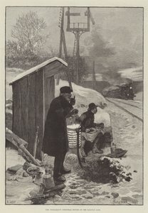 Le dîner de Noël du signaleur sur la voie ferrée